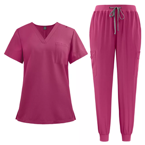 Uniformes quirúrgicos Mujer Scrub Set Médico Enfermera Salón de belleza Ropa DE TRABAJO Clínica Scrubs Top + Pantalón Spa Doctor Enfermería Túnica Traje - Product Image 5