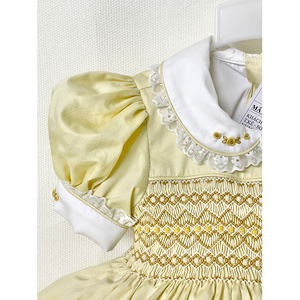 Vestido de vacaciones para niña, cuello de muñeca, vestido floral informal con estampado de flores para exportar a granel - Product Image 2