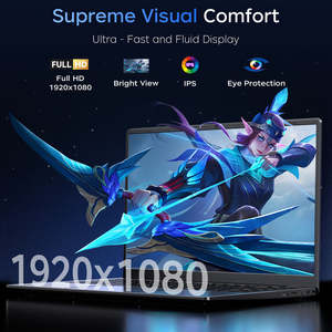 Ordinateur portable professionnel avec déverrouillage par empreinte digitale, AMD Ryzen 9 Quad Core, 24 Go, 1 To SSD+HDD, prise US, clavier rétroéclairé anglais, 144 Hz, neuf - Product Image 2