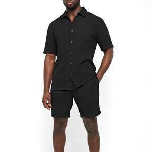 High Quality <b>Summer</b> T <b>Shirt</b> and Shorts Set Custom Logo Cotton <b>Mens</b> Shorts and T <b>Shirt</b> Sets - Product Image 1
