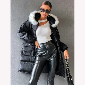 Hot Selling <b>Women's</b> Puffer Jacket Coat Cold <b>Weather</b> With Full Customization Design Long Sleeves Full Zipper Up Bubble Jacket - Product Image 1