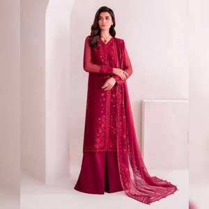 Vestido Salwar Kameez para Mujer Musulmana, Diseño Pakistaní 2025, Talla Personalizada, Bordado con Estampado, Estilo Fiesta, Secado Rápido, Tela Sintética - Product Image 1