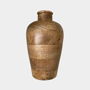 Juego de 2 floreros de madera de mango para el hogar, cocina, oficina, decoración interior, precio de fábrica, tema de vacaciones de Navidad - Product Image 6