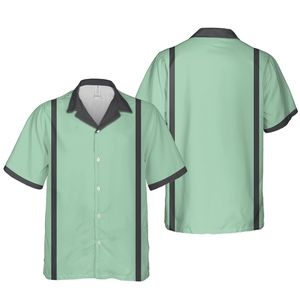 Camisa de Bolos Personalizada para Hombre con Diseño de Impresión Completa, Tejido Transpirable de Alto Rendimiento y Frente Clásico con Botones para Liga - Product Image 1
