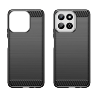 Étui de téléphone de haute qualité en fibre de carbone TPU peint à la UV, léger, antichoc, anti-chute, couleur unie, Honor Smart