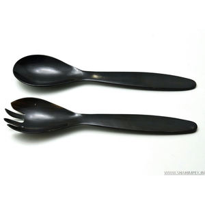 Cuerno de búfalo a granel internacional con alto pulido Nueva llegada Servidor de ensalada Set accesorios de cocina utensilios de cocina - Product Image 4