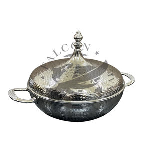 Casserole en laiton plaqué nickel et or faite à la main de luxe équipement alimentaire Hotpot multifonctionnel - Product Image 6