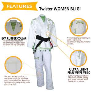 Kimono de Jiu Jitsu Brasileño BJJ Gi Edición Azul 420gsm Tejido Perla Preencogido de Algodón con Logotipo Personalizado Bordado Traje de Artes Marciales - Product Image 5