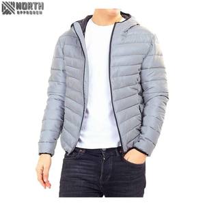 Veste matelassée pour hommes de haute qualité avec col montant tissu d'hiver à capuche multicolore décoration de motif d'impression de Logo personnalisé - Product Image 1