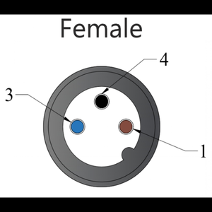 รหัส M12สำหรับผู้หญิงมุม90องศา3ขาขา IP68โลหะผสมทองแดงผสมอินเดีย * 0.34 Mm2พีวีซีแบบไม่มีสายป้องกันสีดำผู้จัดจำหน่าย Cable-5Mtr อินเดีย - Product Image 5