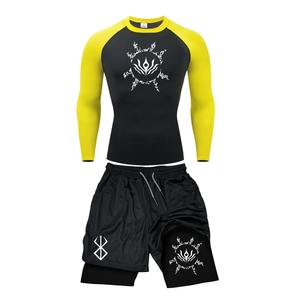 Elegante 100% algodón 3D impreso Premium hombres verano 2-en-1 rendimiento camisa pantalones cortos conjunto transpirable camiseta rendimiento pantalones cortos - Product Image 3