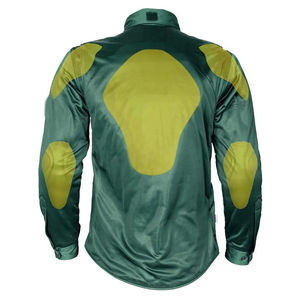 Chemise de protection vert foncé unie pour travaux intensifs avec chemise en flanelle pour tenue décontractée pour hommes en moto - Product Image 2