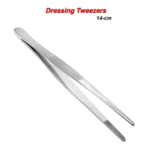 Juego de 3 herramientas dentales reutilizables, pinzas médicas de disección para pulgar, pinzas para tejidos, pinzas manuales de acero para vendaje de algodón - Product Image 5