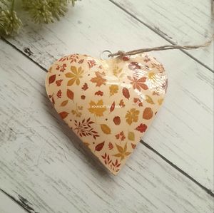 Customised New Metal Hanging <b>Heart</b> Decoration Shabby Chic Wedding Gift Rustic Autumn <b>Christmas</b> Tree Stand Accessories - Product Image 1