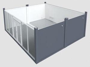 บ้านคอนเทนเนอร์ทรงสี่เหลี่ยม ดีไซน์ทันสมัย ระบายอากาศได้ดี พื้นที่กว้างขวาง ผนังกระจก 1 ด้าน รับประกัน 2 ปี ราคาพิเศษ - Product Image 3