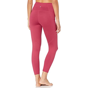 Leggings de Yoga de Cintura Alta, Color Sólido, Sin Costuras, Largos, Cintura Elástica, Spandex/Nailon, Ligeros, Ecológicos, 180g - Product Image 5