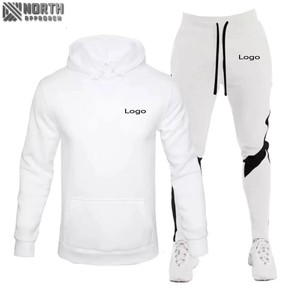 Chándal deportivo para hombre, chándal de algodón 100%, conjunto corto de camisa, logotipo personalizado, peso pesado, transpirable para invierno, dos piezas, Verano - Product Image 2