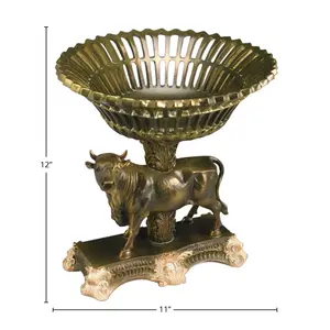 Bol rond en aluminium fait main de luxe, style américain élégant, écologique, décoratif, sûr pour les fêtes, fabriqué par Zahid Exports - Product Image 3