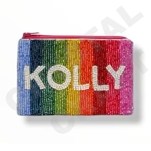 Pochette à monnaie perlée Botox Money Seed beau portefeuille de porte-monnaie perlé personnalisé pour les femmes pochette à monnaie à la mode avec - Product Image 6