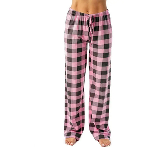 Pantalon de pyjama en polaire personnalisé Pantalon de pyjama en flanelle pour femmes en peluche Uzzy Plaid Pantalon de pyjama en polaire personnalisé pour jeunes Peluche Uzzy Plaid - Product Image 6