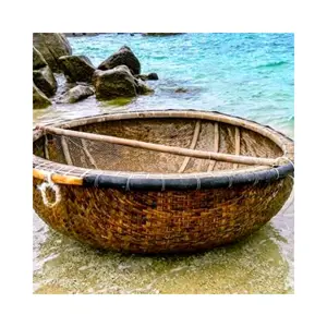 Gezi deniz ve nehir ziyaret için ucuz fiyat sıcak satış küçük bambu Coracle tekne (Elysia WA + 84789310321)