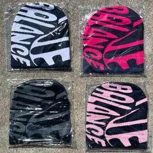 Bonnet unisexe à faible MOQ, fabrication de bonnets en tricot sans revers, en spandex/coton, avec impression intégrale de lettres, style streetwear hip-hop, casquette à logo - Product Image 1