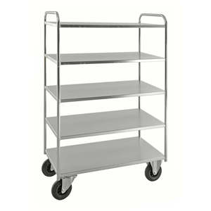Chariot de transport industriel KM4145-E en aluminium électrogalvanisé, conteneur à roulettes, quatre options à trois roues, OEM, 500 kg - Product Image 1