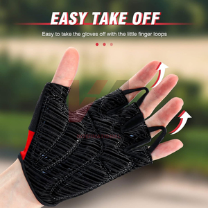 Youth Road Cycling Gloves Lightweight Breathable Padded Half Finger Gloves <b>Kids</b> Teens Anti Slip Grip Fit Road <b>Biking</b> Outdoor - Product Image 4
