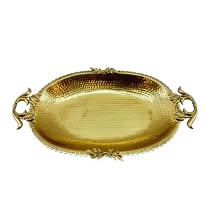 Vaisselle design faite à la main plateau en métal pour la restauration plateaux de service à café et à eau pour la cuisine article de restauration - Product Image 3