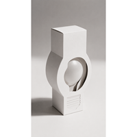 Boîte d'emballage en carton rigide personnalisée avec poignée, ampoule LED bleue, impression quadricolore, revêtement UV pour présentation en magasin, E27, logo personnalisé