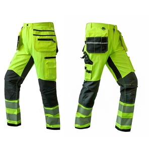 Pantalon de travail cargo pour homme certifié CE, respirant, en polyester, avec poches holster, détection des aiguilles, construction durable, sécurité - Product Image 1