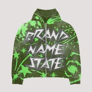 Pull-over personnalisé à la mode pour hommes sweats à capuche de sérigraphie sweat-shirts à manches longues avec graphique croisé - Product Image 2