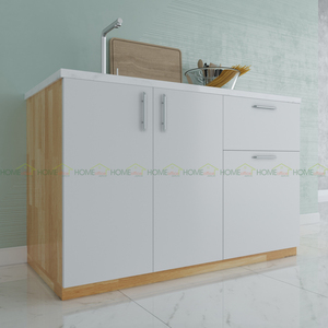 Meuble bas de cuisine moderne Modèle 002-120x60x80cm en acier inoxydable et panneau mélaminé pour îlots en appartements TBD68002 - Product Image 4