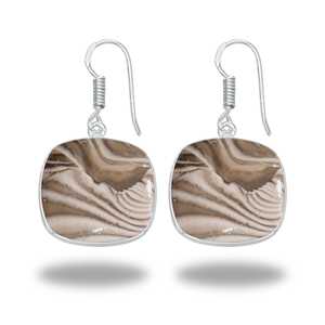 Pendientes de Piedra de Flint Natural al por Mayor, Joyería de Lujo de Latón Plateado para Ella, Pendientes Minimalistas con Gancho de Piedras Preciosas - Product Image 5