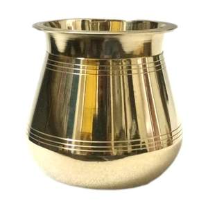 ทองเหลือง lota สำหรับ Puja สำรวจทองเหลือง Kalash สำหรับ pooja lota ศักดิ์สิทธิ์ - Product Image 2