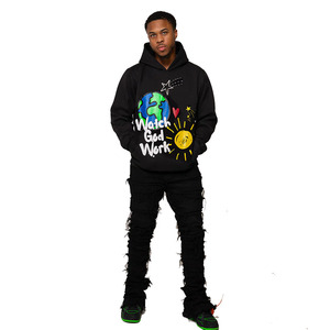 Vente chaude OEM Service Personnalisé 3D Puff Imprimé Hommes Femmes Sweats À Capuche Respirants À Vendre En Bas quantité minimale de commande Hommes Sweats À Capuche Personnalisés - Product Image 2