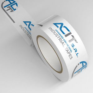 Cinta adhesiva de polipropileno estándar impresa de un solo lado 50mm X 132mt Material de papel de goma sensible a la presión - Product Image 2