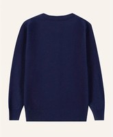 Cardigan classique personnalisable à col rond et boutonnage pour filles, pull en maille unie à manches longues, uniforme scolaire personnalisé, décontracté, lavable en machine