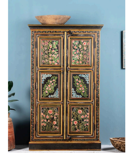 High Quality Hand-Painted Indian Solid Wooden Almirah Freestanding Extendable Children's Furniture Wholesale Suppliers Painted - Product Image 1