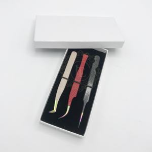 Pinzas para pestañas de acero inoxidable hechas a mano con logotipo personalizado de alta calidad, recién llegado, diseño único de arcoíris, revestimiento múltiple en polvo - Product Image 6