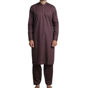 100% poliéster/algodón transpirable Shalwar Kameez Hombres estilo Punjabi fiesta/Eid vestidos de talla grande ropa de lavado ropa de hombre - Product Image 6
