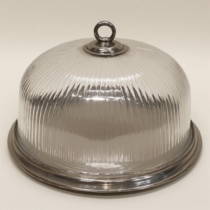 โดมเค้กวินเทจพร้อมฐานไม้แบบเรียบง่ายและฝาครอบกระจกใสงานฝีมือที่ออกแบบมาสำหรับห้องครัว - Product Image 1