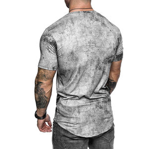 T-shirt personnalisé en tissu de bambou biologique durable pour hommes, col rond à manches courtes de grande taille, chemise décontractée pour hommes, impression par sublimation - Product Image 4