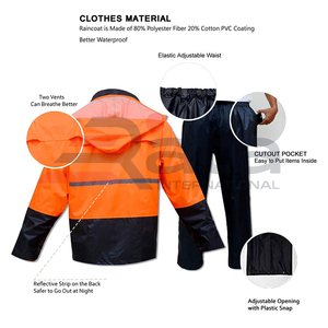 Veste de sécurité pour la pluie, vêtement de travail léger, imperméable 2023, haute qualité, Design personnalisé, combinaison de pluie - Product Image 2