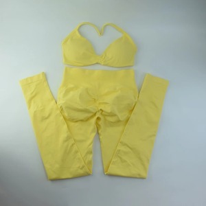 ชุดออกกำลังกายผู้หญิงเอวสูงผ้าระบายอากาศดี สำหรับเล่นกีฬาและโยคะ ผลิตจากผ้าสแปนเด็กซ์/ไนลอน - Product Image 5