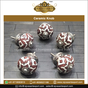 Poignées de boutons d'armoire en céramique/acier inoxydable traditionnelles de haute qualité pour armoires à tiroirs de cuisine de commode-exportées directement - Product Image 2