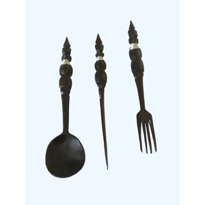 Juego de cubiertos más vendido con recubrimiento en polvo negro de acero inoxidable de Metal de primera calidad a precio razonable para uso en utensilios de cocina - Product Image 1