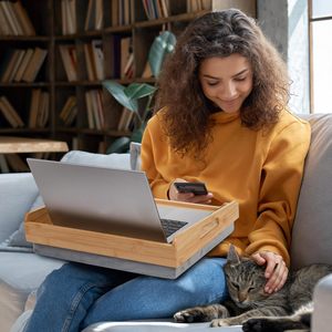 Tùy Chỉnh Tre Duy Nhất Tier <span class=keywords><strong>Lap</strong></span> Khay Với Có Thể Tháo Rời Gối Đệm Ngồi Có Thể Ngả & Xử Lý Cho Bữa Ăn Sáng Giường Phục Vụ Và Túi Sử Dụng - Product Image 5