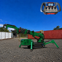 Grue araignée compacte Tonlita, mini-grue sur chenilles hydraulique, homologuée CE EPA Euro, avec nacelle, capacités de levage de 1,5 tonne, 2 tonnes, 3 tonnes, 4 tonnes, 5 tonnes