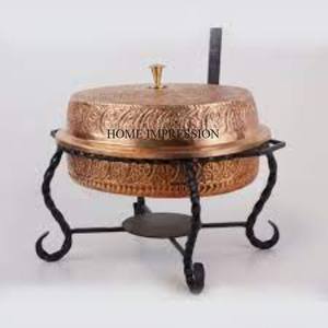 Plato de frotamiento de calidad lujoso chapado en oro de diseñador único más elegante, suministros para restaurantes y hoteles de la India - Product Image 5